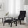POÄNG - armchair and footstool, black-brown/Knisa black | IKEA Hong Kong and Macau - PE666944_S1