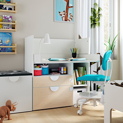 SMÅSTAD - 書檯, 白色 綠色/附2個抽屜 | IKEA 香港及澳門 - PE789069_S3