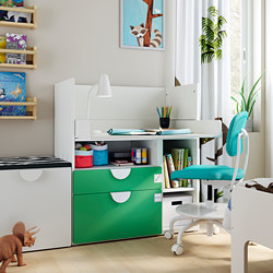 SMÅSTAD - 書檯, 白色 白色/附2個抽屜 | IKEA 香港及澳門 - PE789065_S3