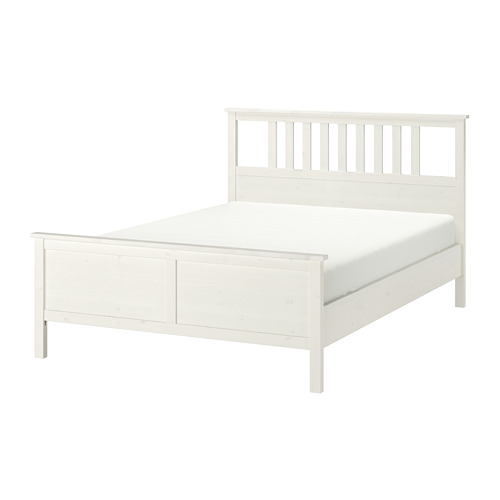 Ikea white online bed frame queen