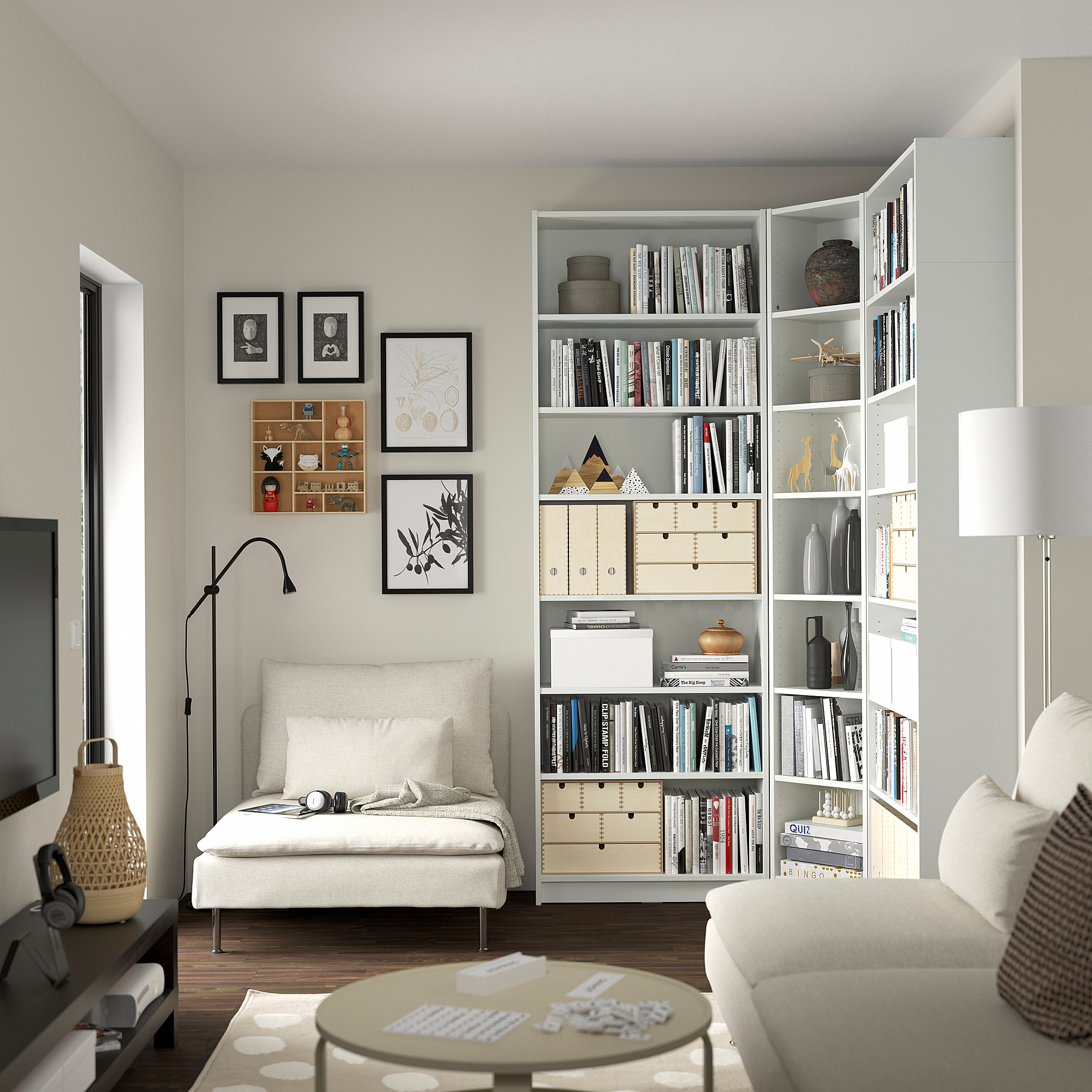 BILLY bookcase corner comb w ext units