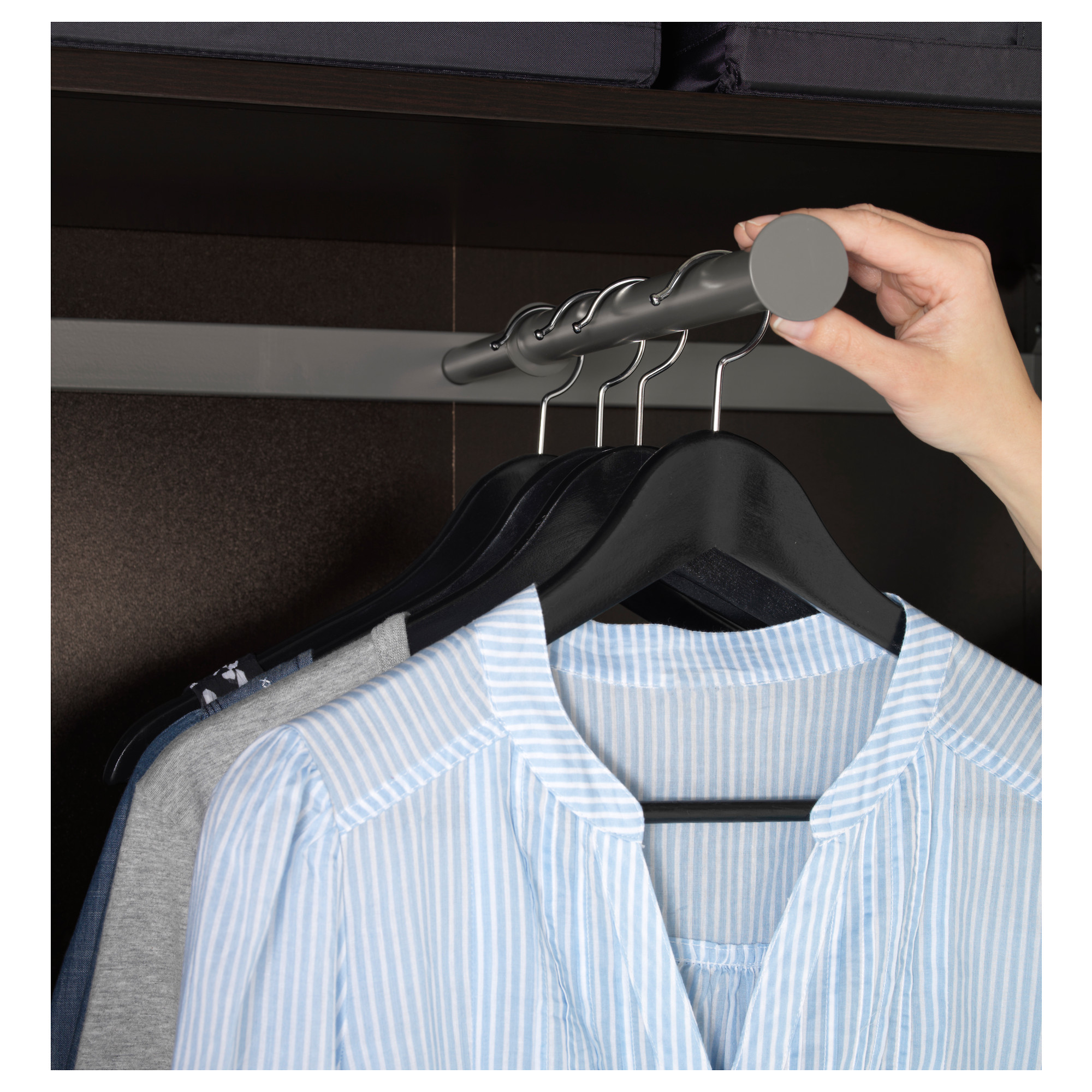 Komplement Pull Out Clothes Rail Dark Grey Ikea Hong Kong