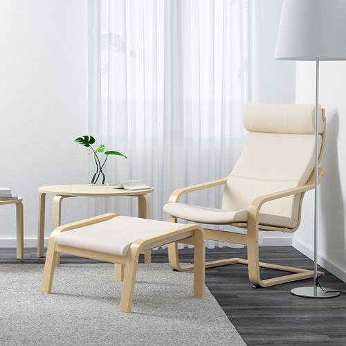 POÄNG armchair and footstool