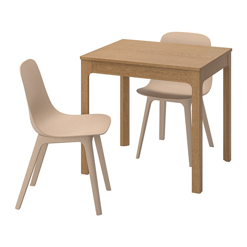 ODGER/EKEDALEN table and 2 chairs