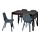 ODGER/EKEDALEN - 一檯四椅, 深褐色/藍色 | IKEA 香港及澳門 - PE741236_S1