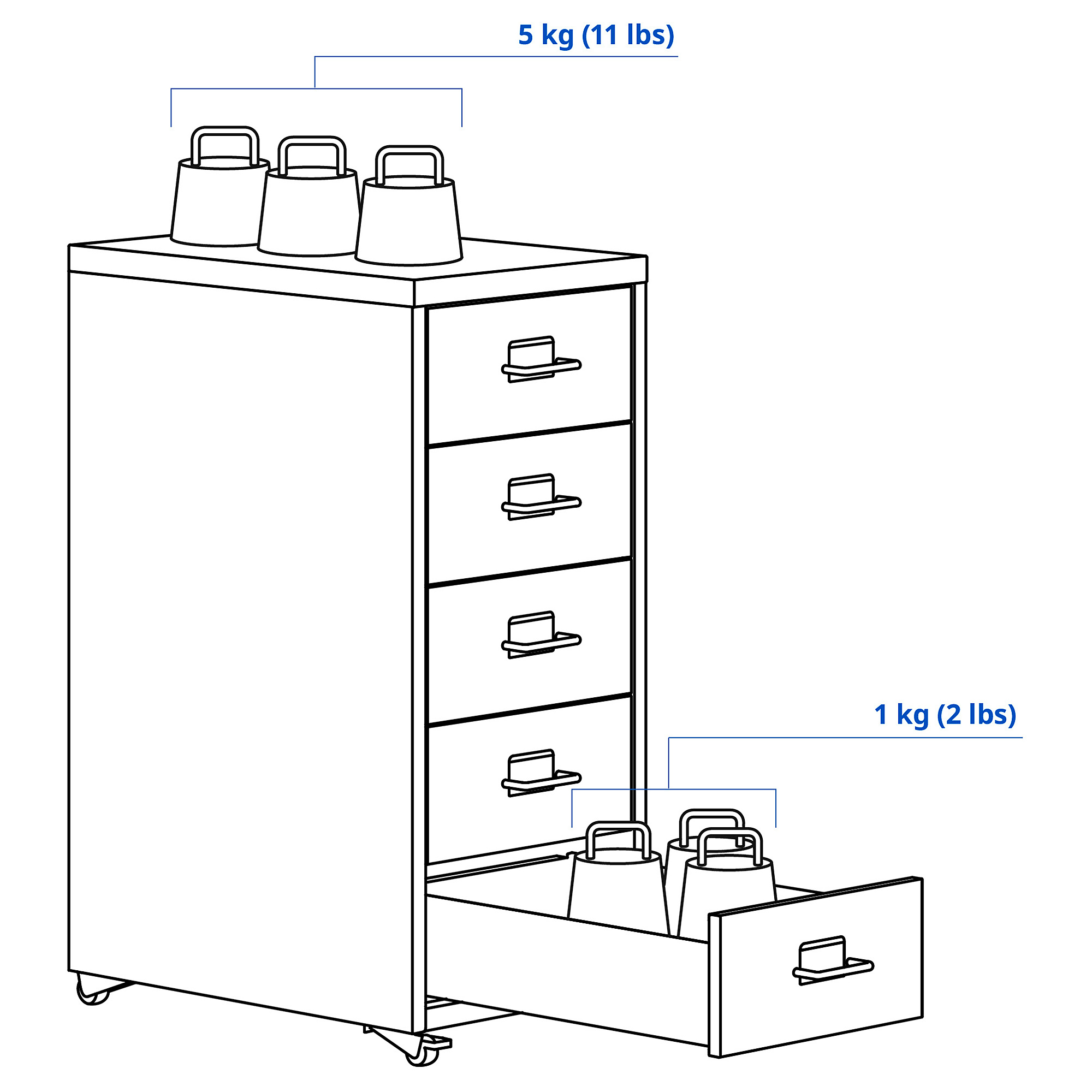 HELMER drawer unit on castors