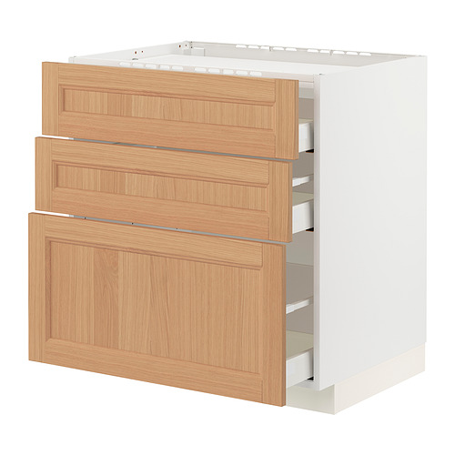 METOD/MAXIMERA base cab f hob/3 fronts/3 drawers