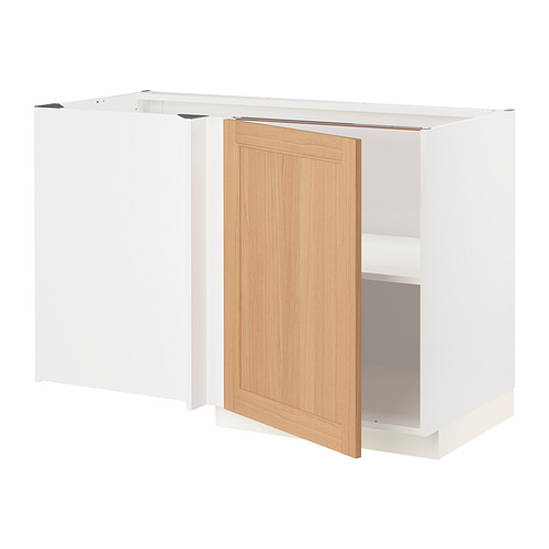 METOD corner base cabinet with shelf