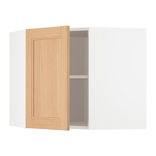 METOD corner wall cabinet with shelves