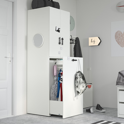 SMÅSTAD wardrobe with pull-out unit