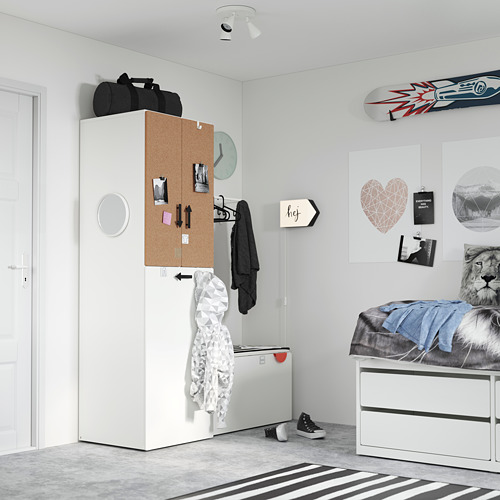 SMÅSTAD wardrobe with pull-out unit