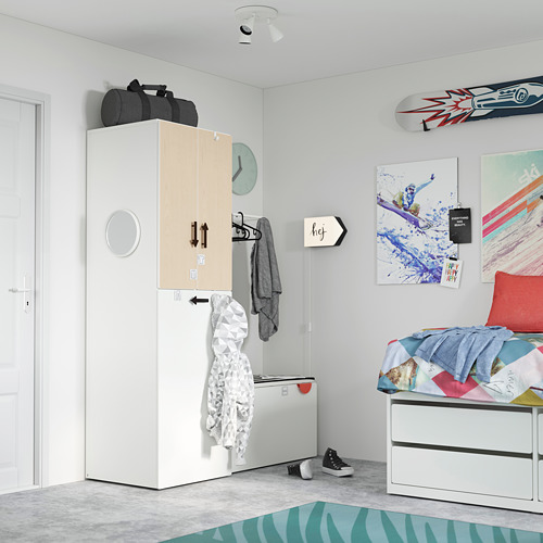 SMÅSTAD wardrobe with pull-out unit