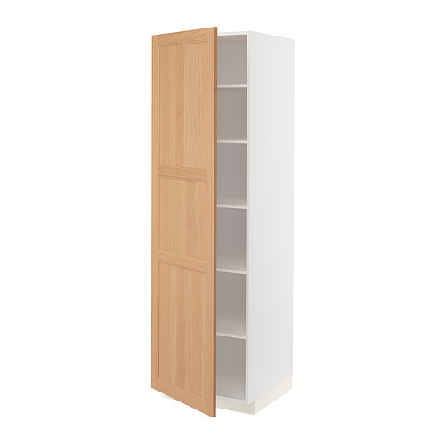 METOD high cabinet with shelves