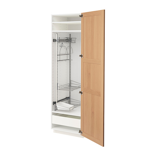 METOD/MAXIMERA high cabinet with cleaning interior