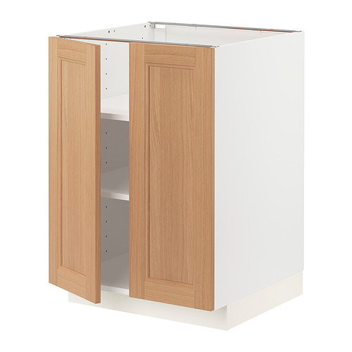 METOD base cabinet with shelves/2 doors