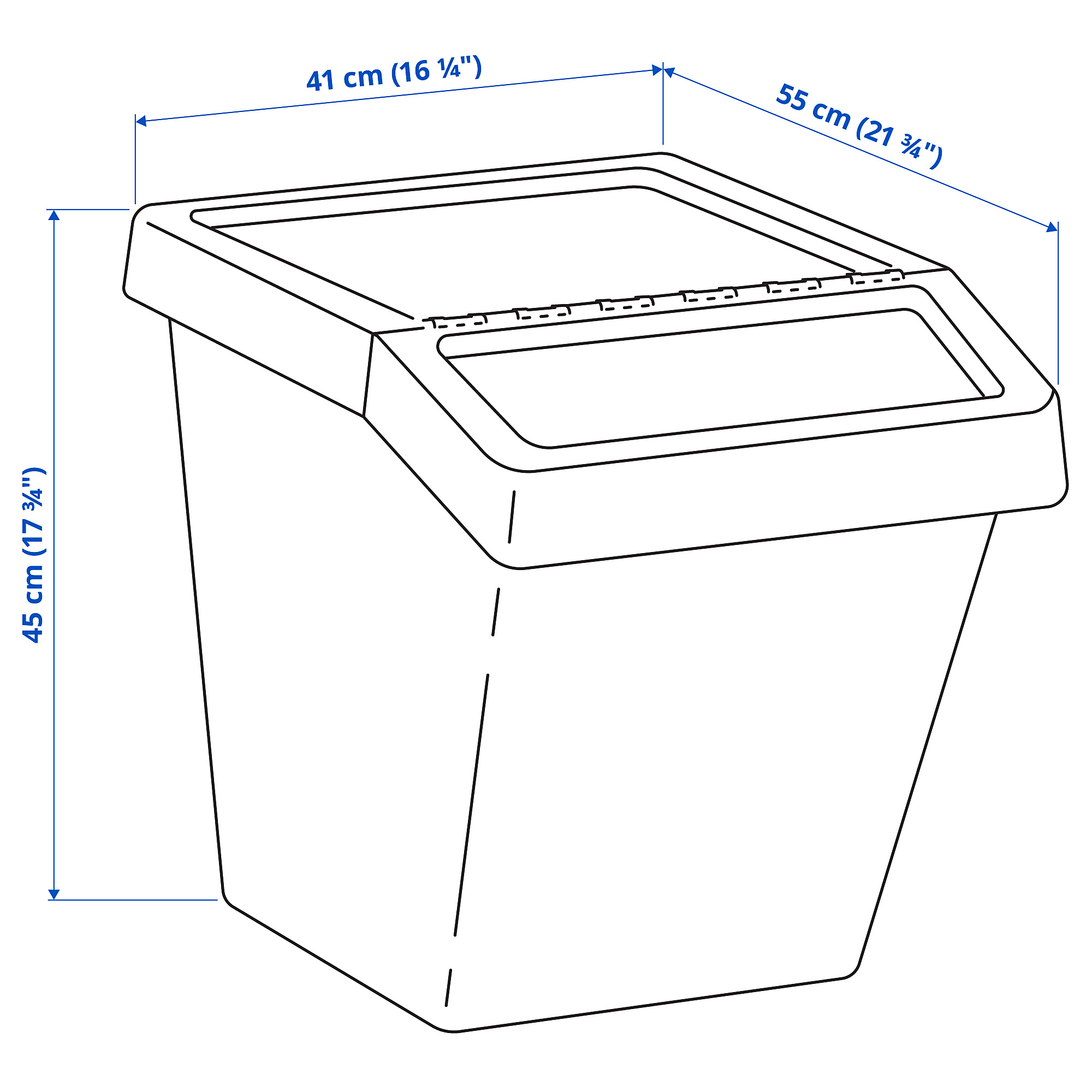 SORTERA sorting bin with lid
