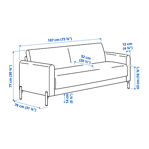 SALTMYRAN 3-seat sofa