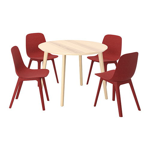 ODGER/LISABO table and 4 chairs