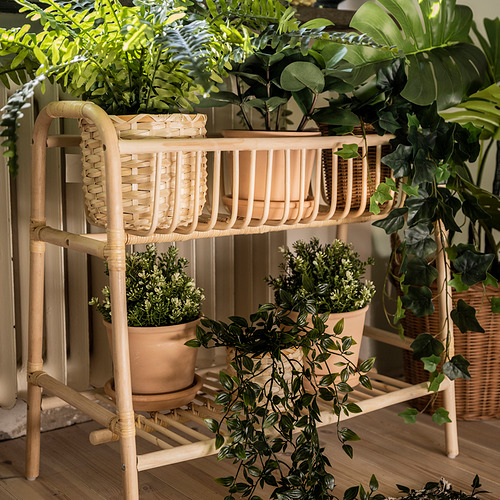 MUSKOTBLOMMA plant pot with saucer