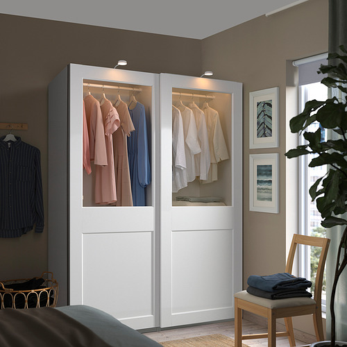 PAX/GRIMO wardrobe with sliding doors