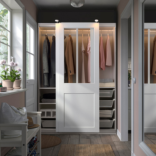 PAX/GRIMO wardrobe with sliding doors