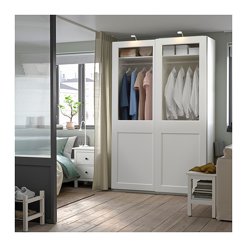 PAX/GRIMO wardrobe with sliding doors