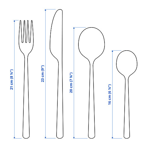 LÖFTESRIK 刀叉餐具，24件套裝