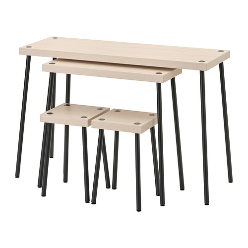 FRIDNÄS nesting tables with stools set of 4