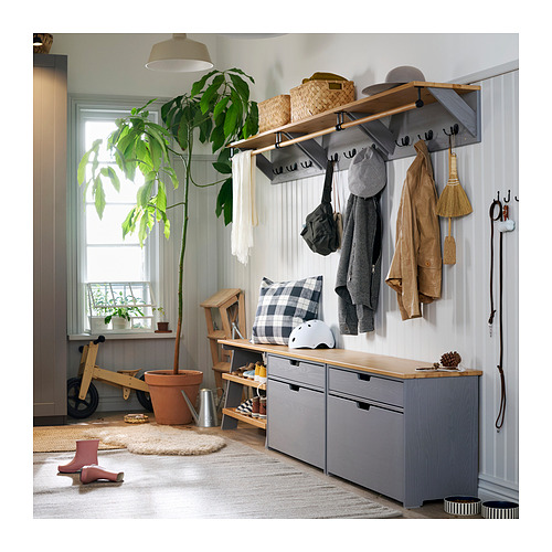 KALLSÖ bench with shoe storage