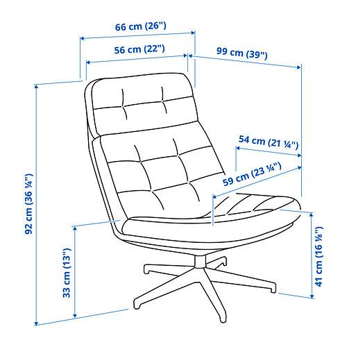 HAVBERG armchair and footstool