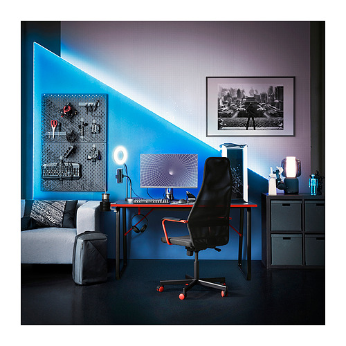 HUVUDSPELARE gaming desk, 140x80 cm, black