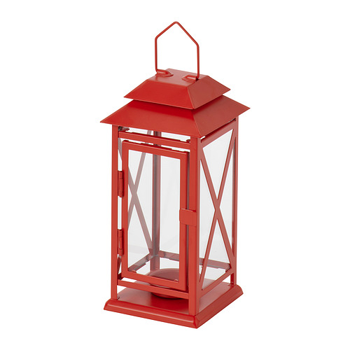 VINTERFINT - 燭燈燭台，室內/戶外用, 鮮紅色, 22 厘米 | IKEA 香港及澳門 - PE985241_S4