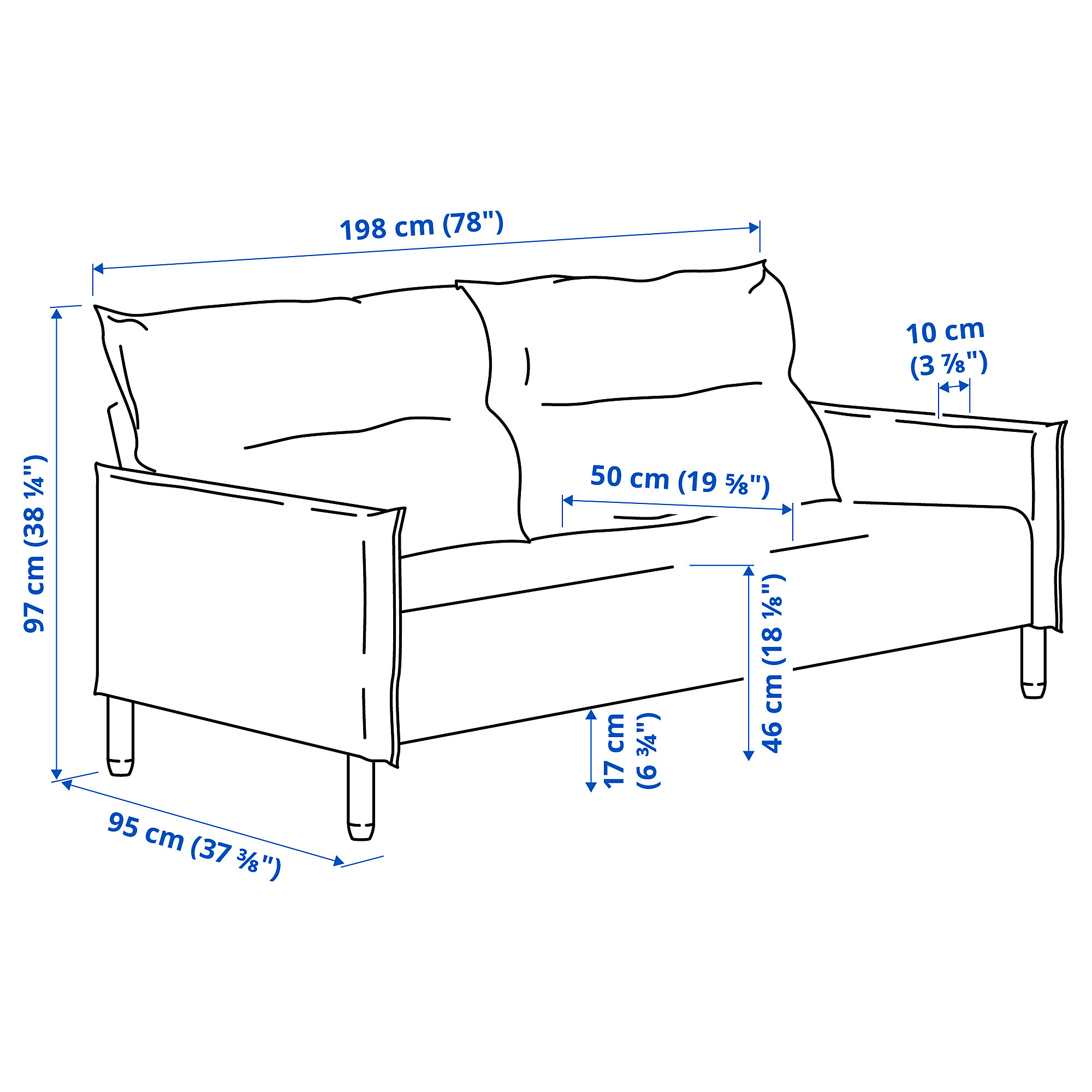 MANNARP 3-seat sofa