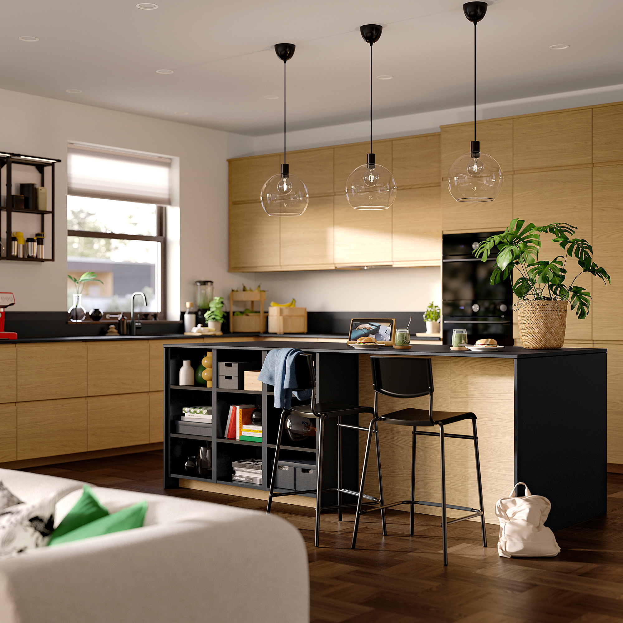 STIG bar stool with backrest