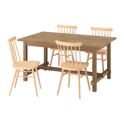 HÖGVED/NORDVIKEN table and 4 chairs