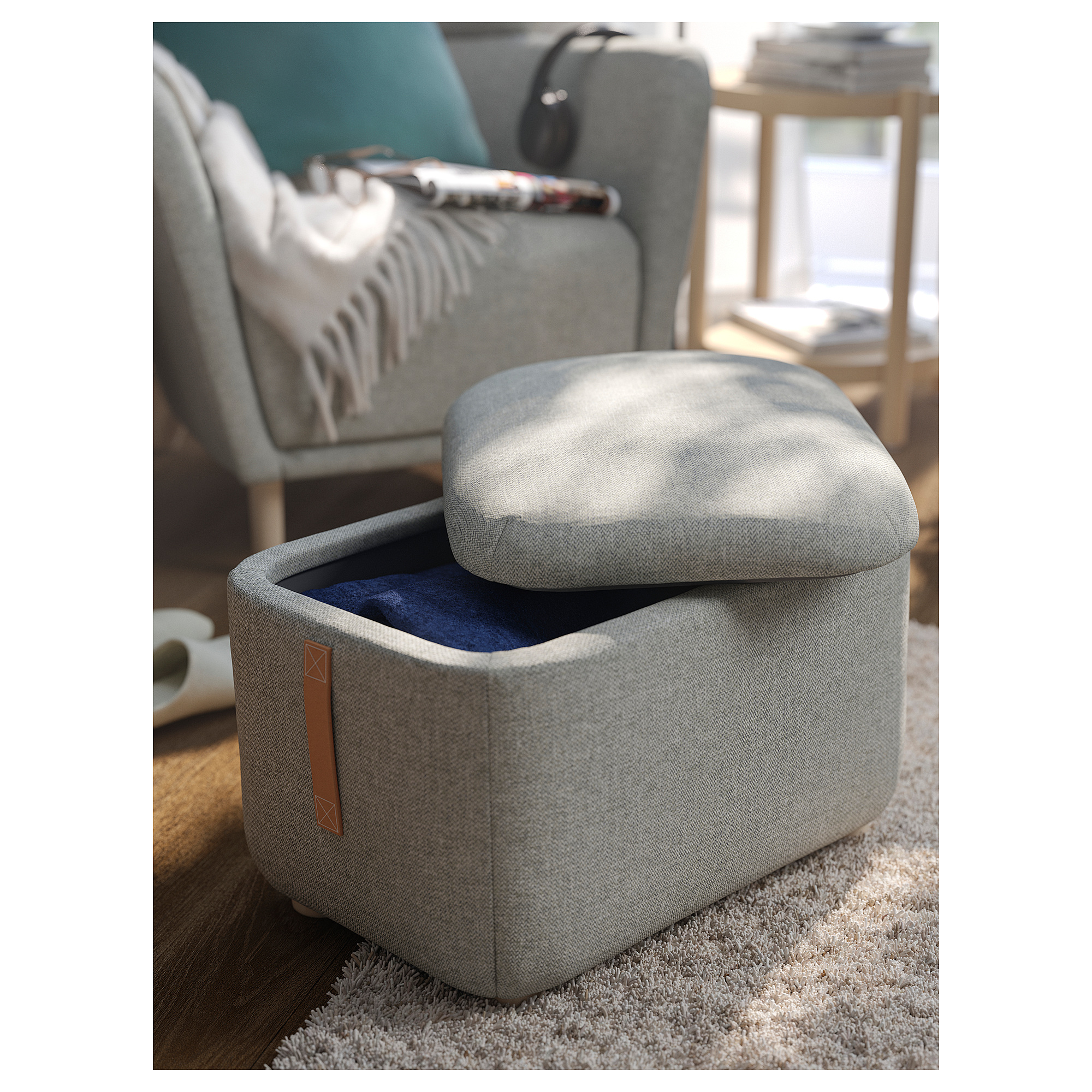 OSKARSHAMN footstool with storage