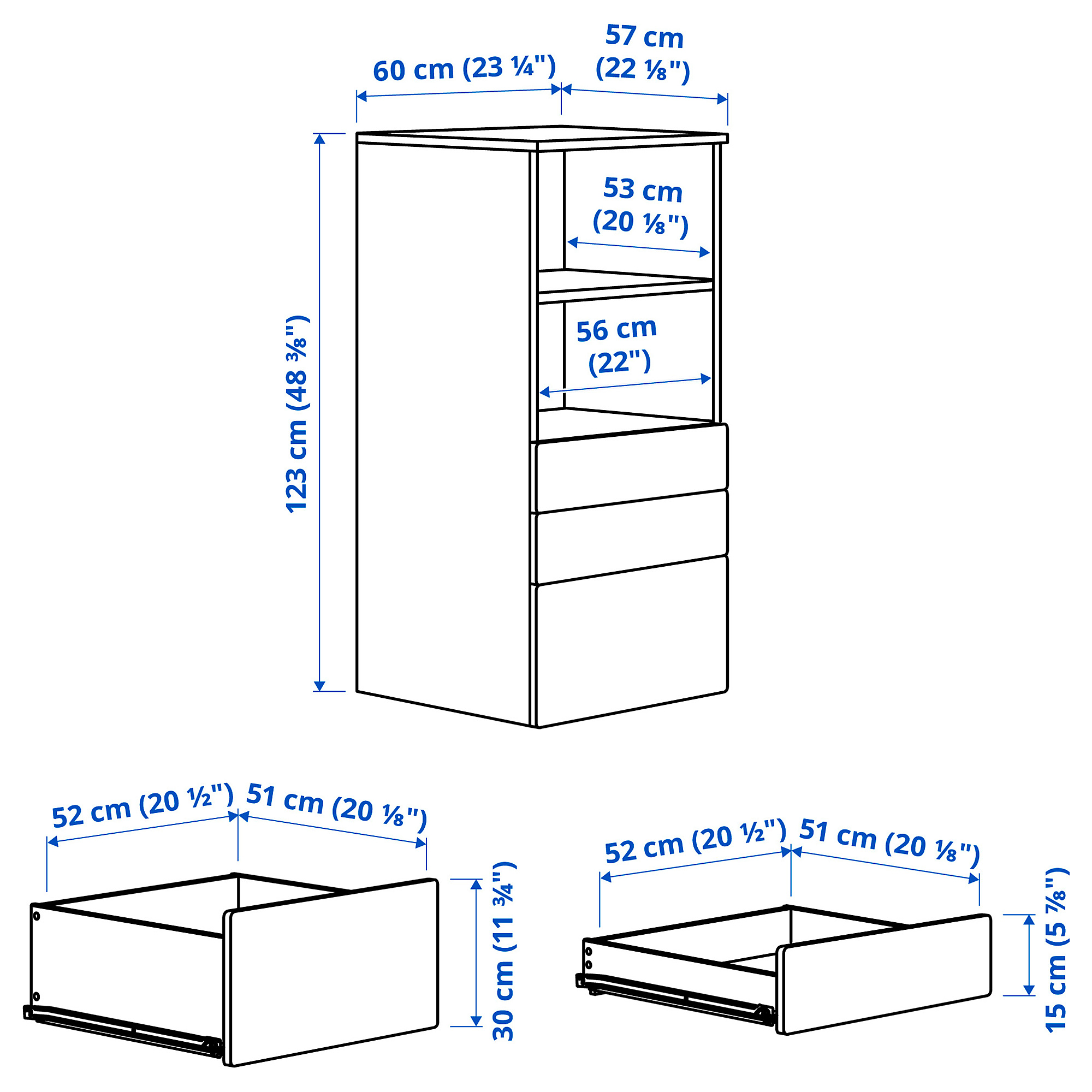 PLATSA/SMÅSTAD bookcase