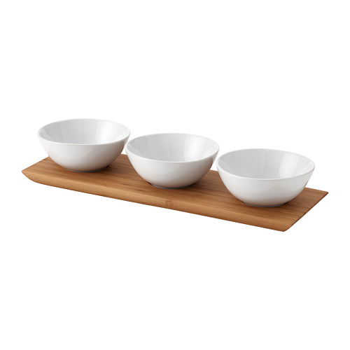 TYNGDLÖS tray with 3 bowls