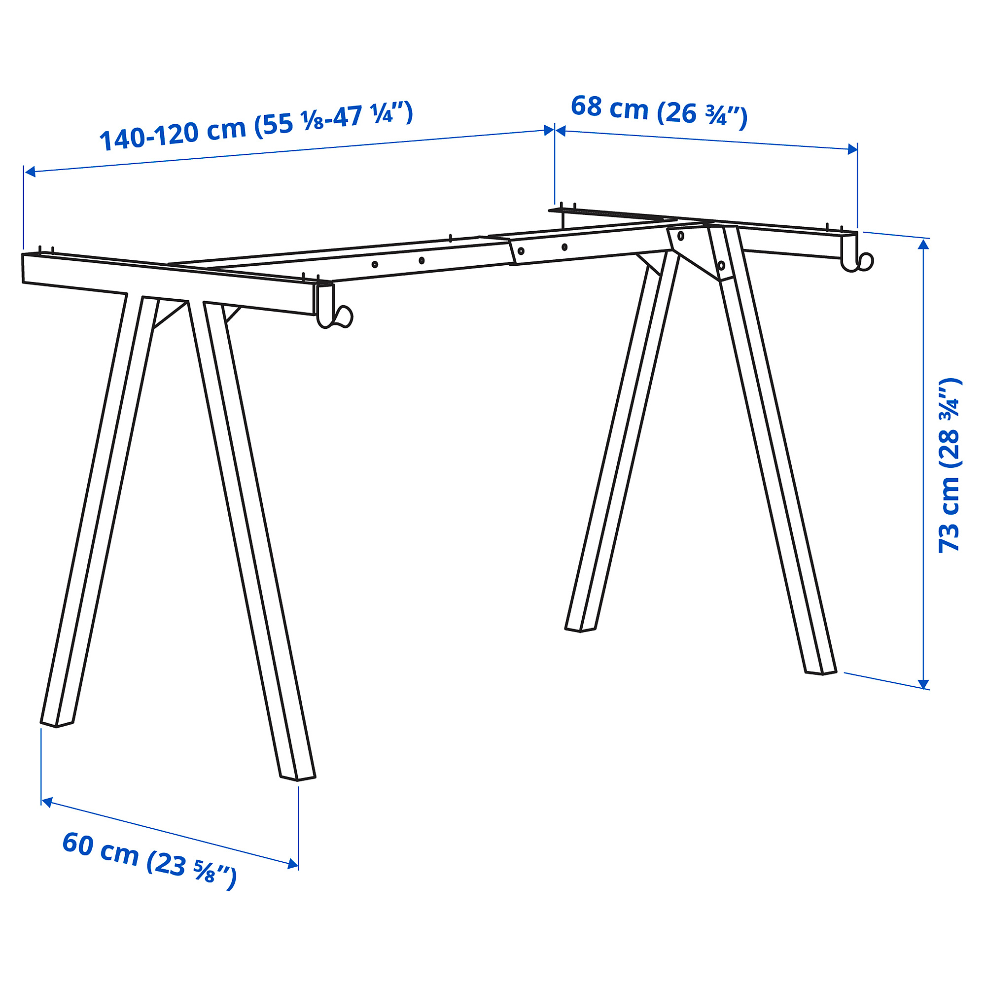 TROTTEN underframe for table top