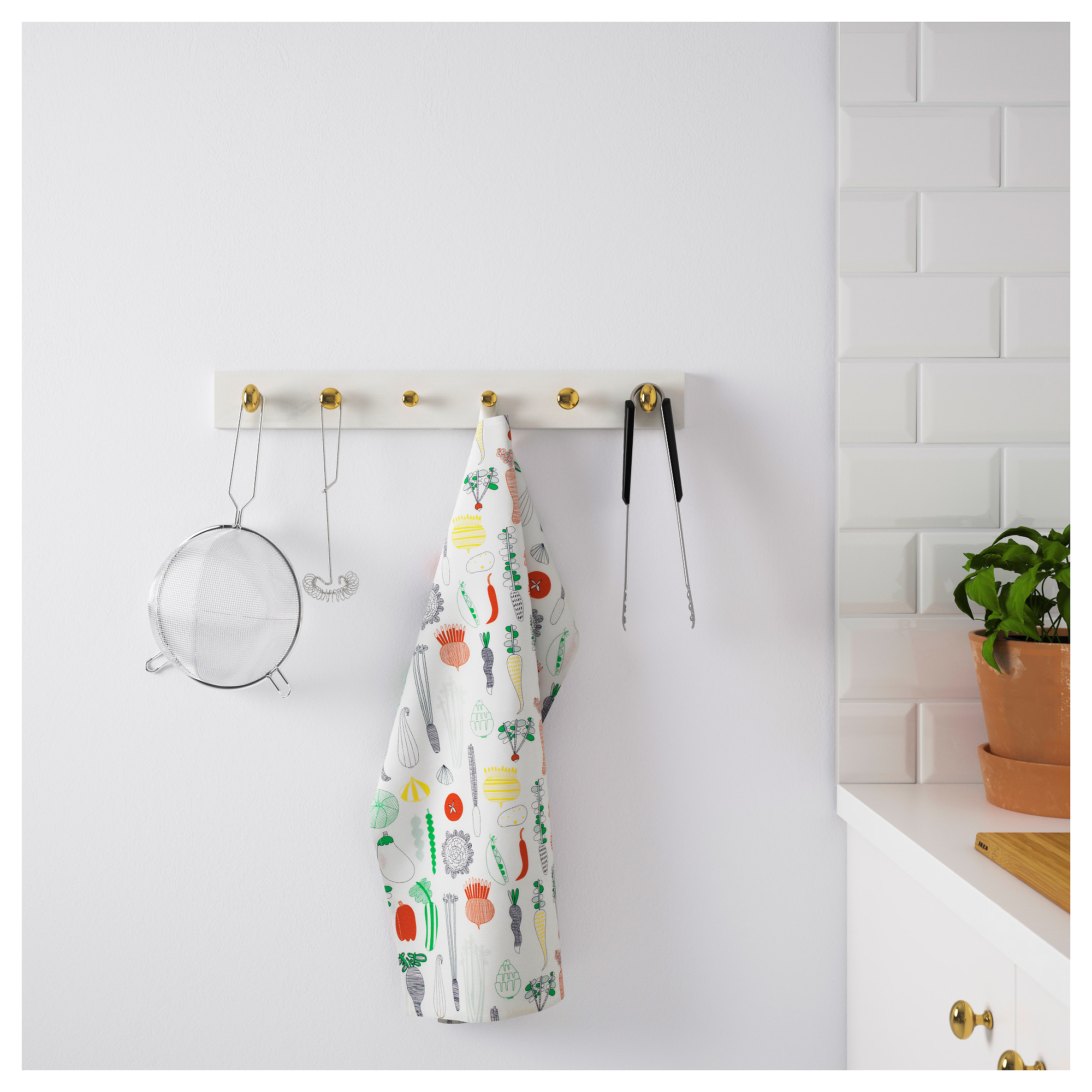 Lurt Rack For 6 Knobs White Stain Ikea Hong Kong