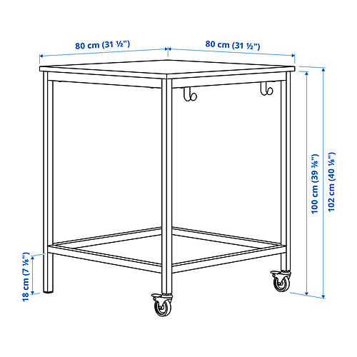 TROTTEN/LIDKULLEN table and sit/stand support