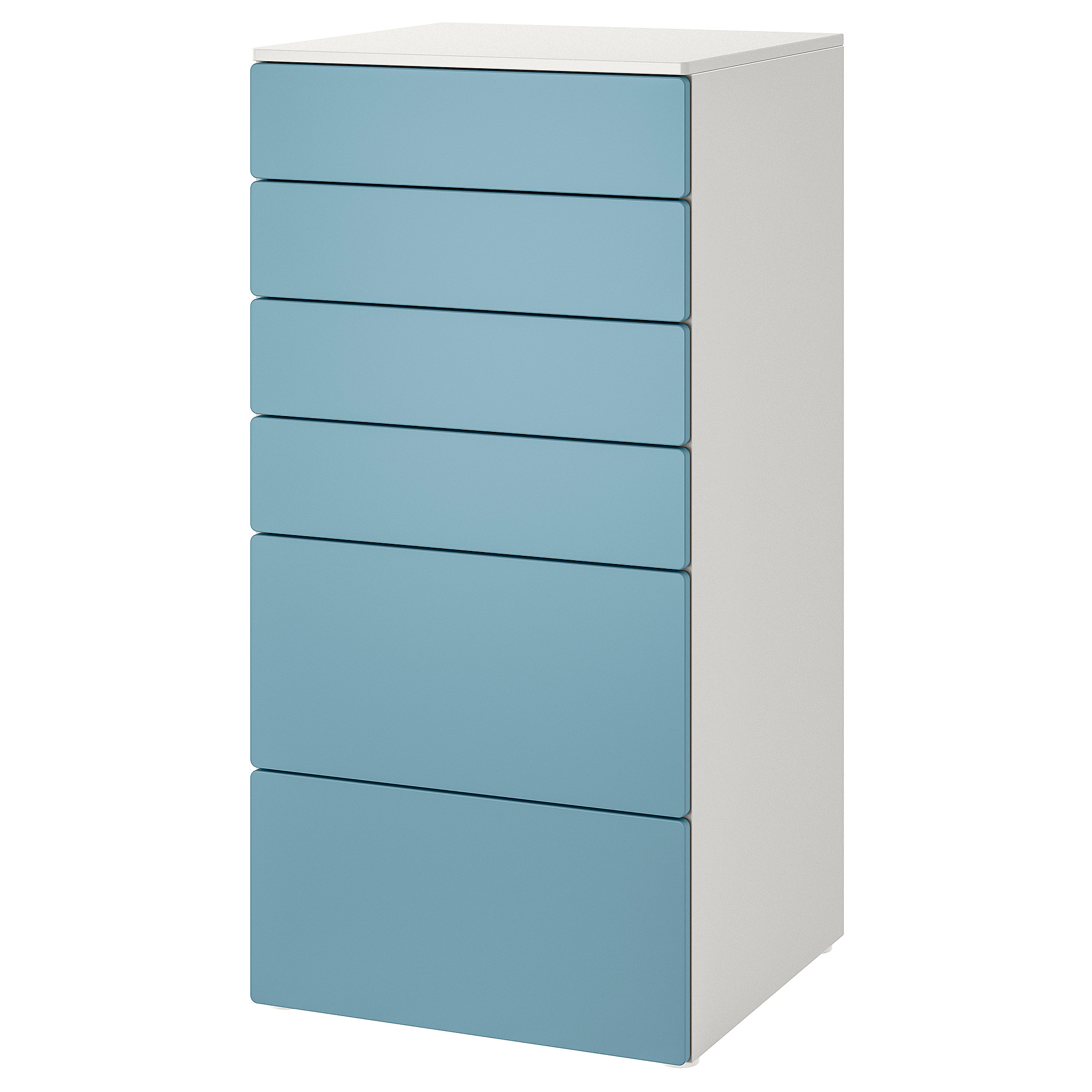 PLATSA/SMÅSTAD chest of 6 drawers