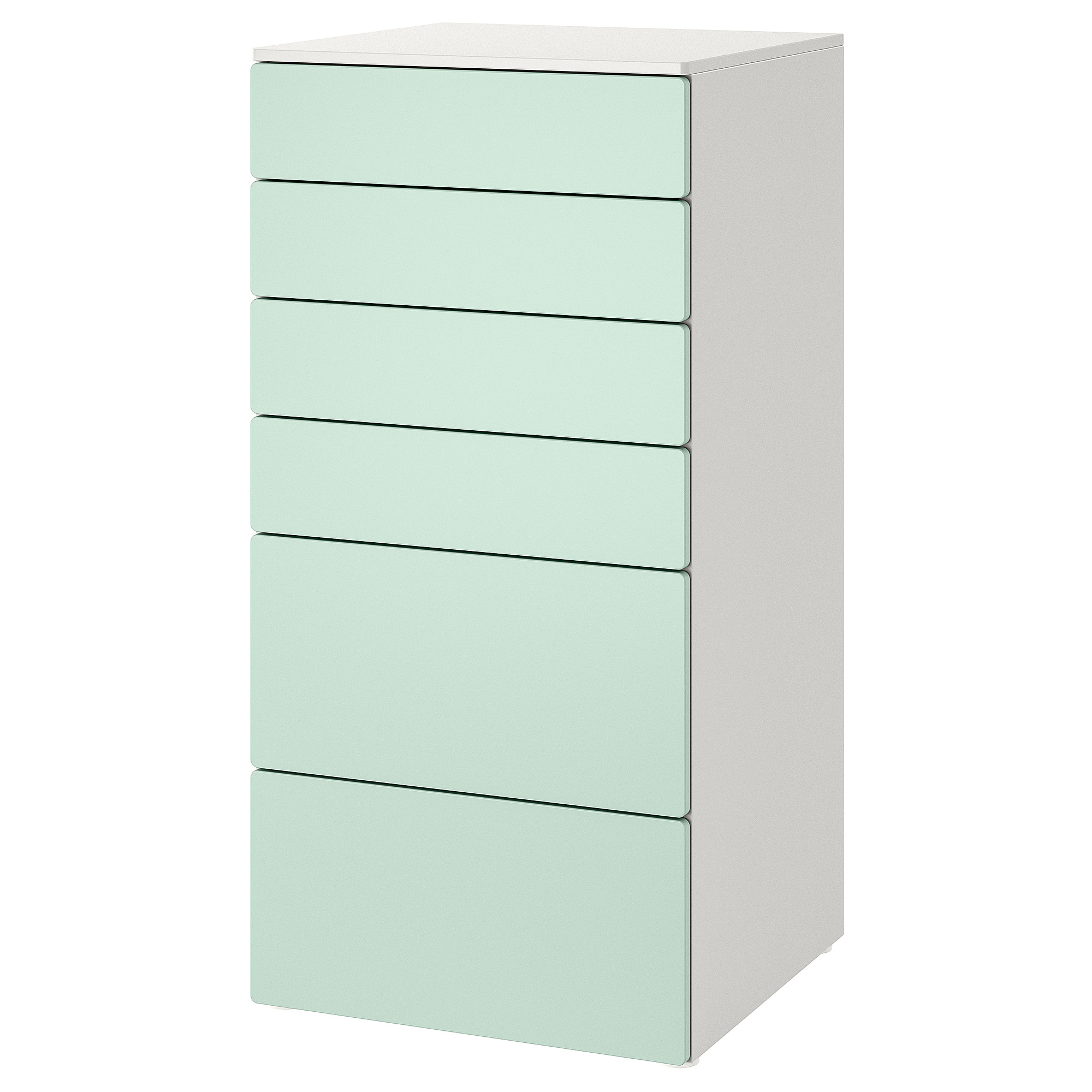 PLATSA/SMÅSTAD chest of 6 drawers