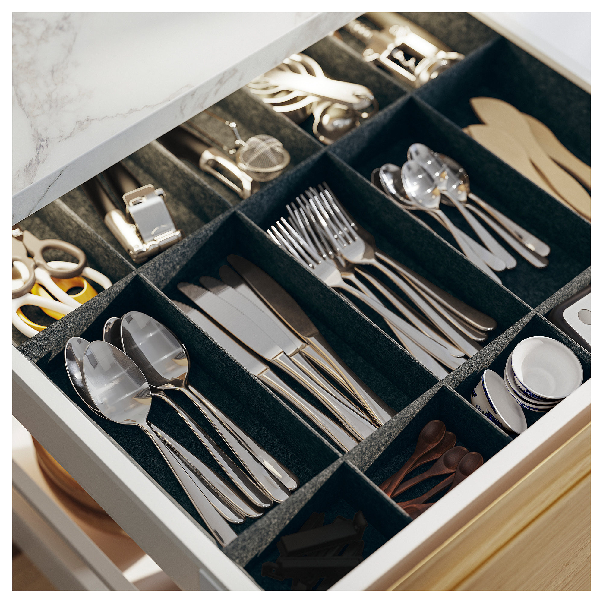 UPPDATERA adjustable organiser for drawer