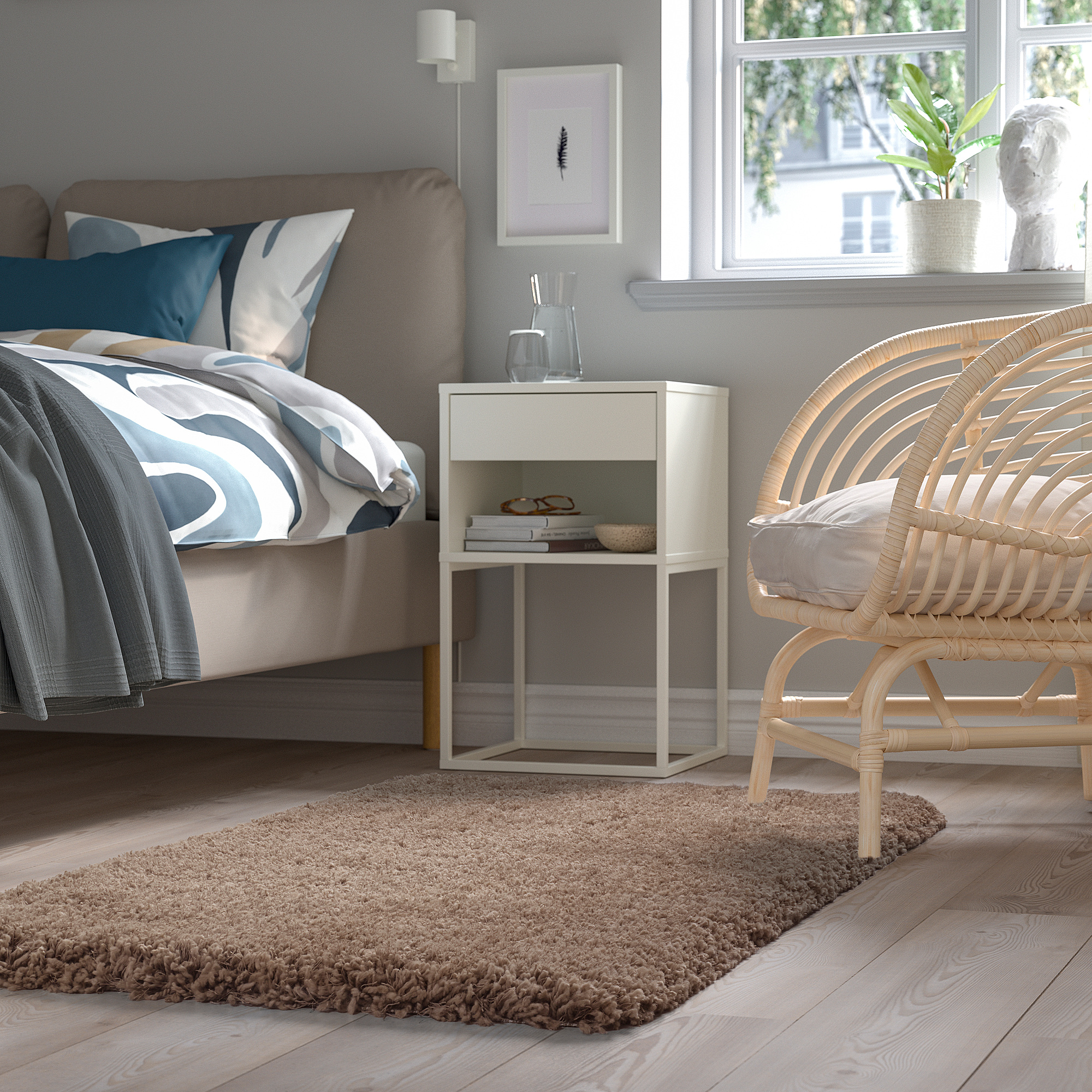 VOLLERSLEV rug, high pile
