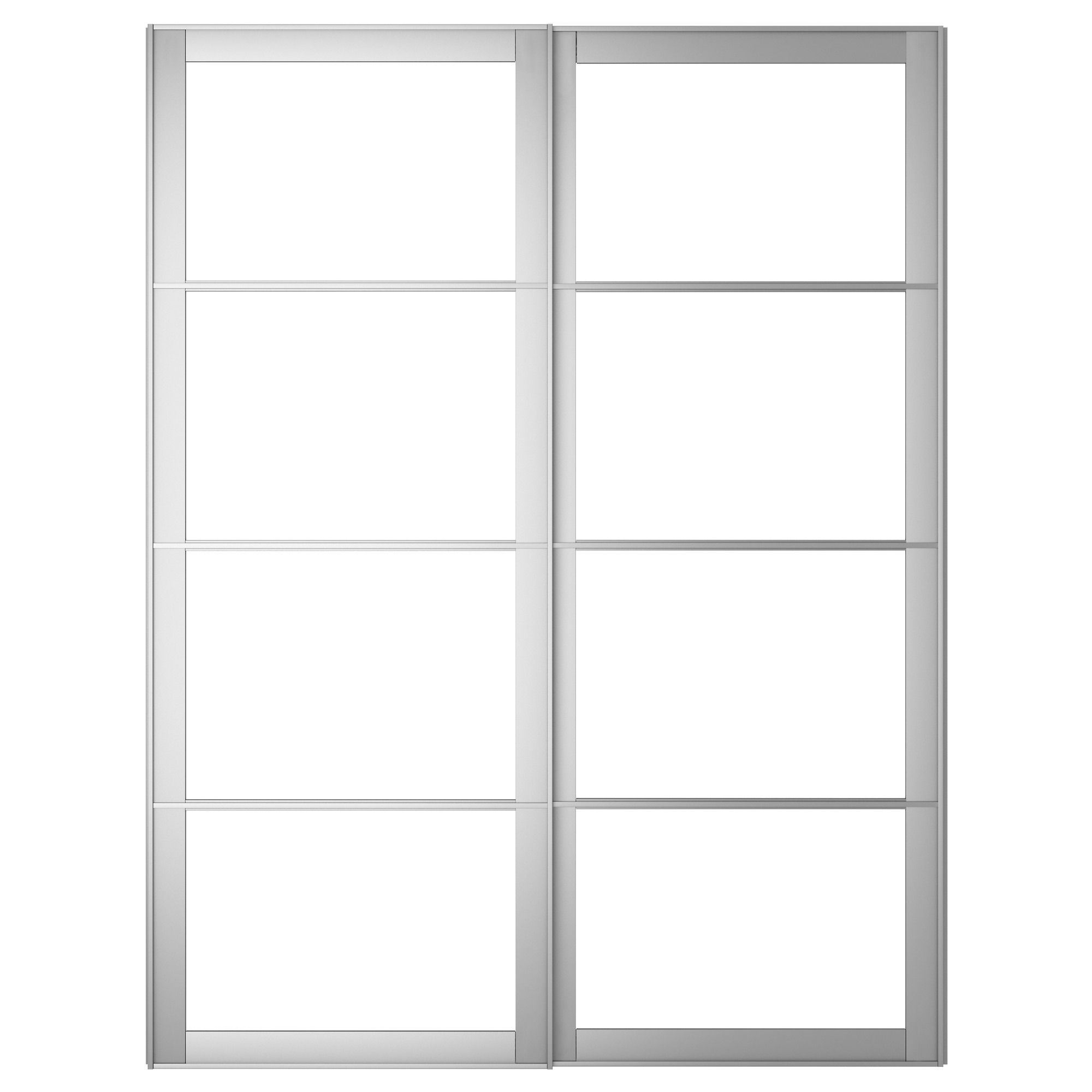 Pax Pair Of Sliding Door Frames W Rail Aluminium Ikea Hong Kong