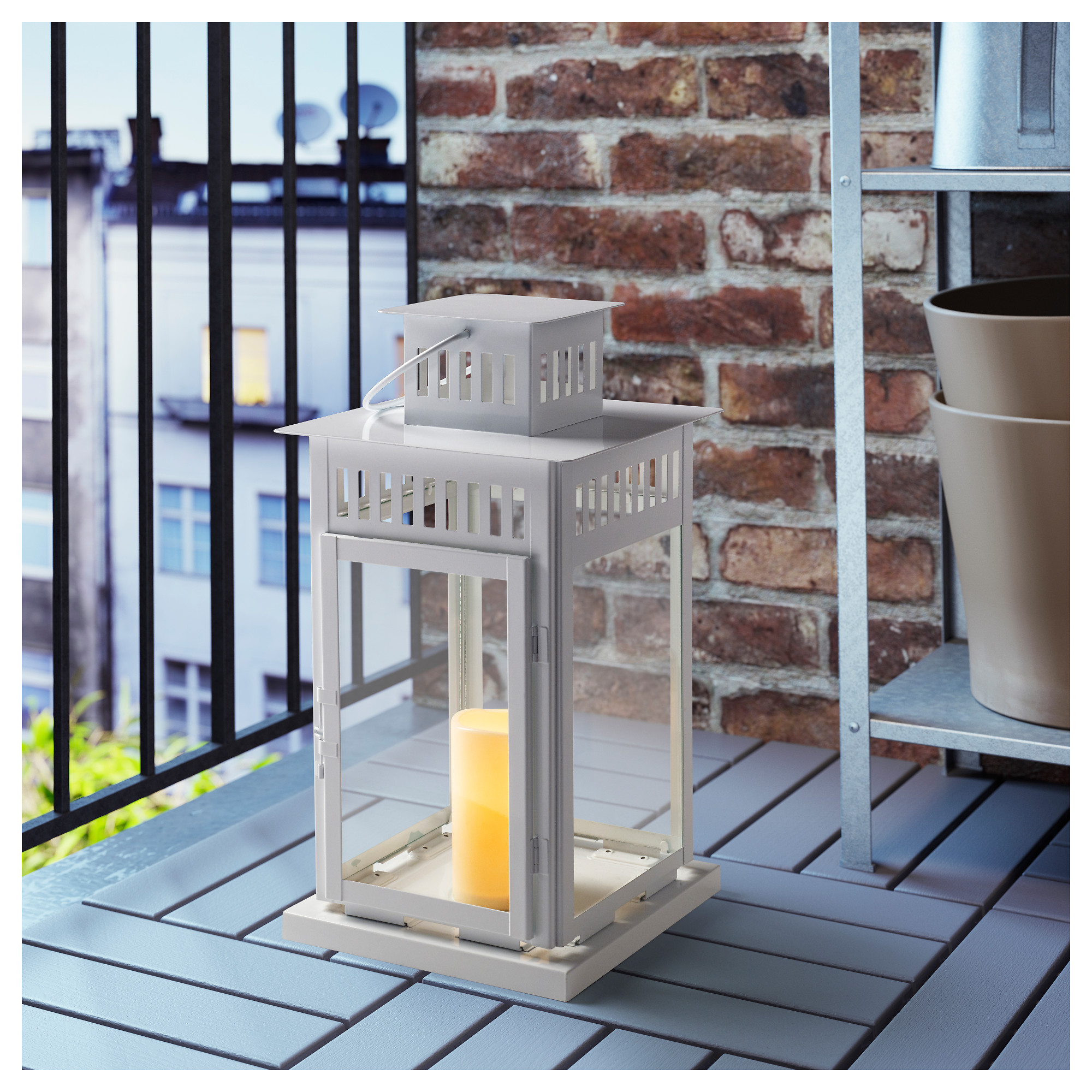 GODAFTON LED block candle, in/outdoor, batteryoperated/natural