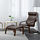 POÄNG - armchair and footstool, brown/Glose dark brown | IKEA Hong Kong and Macau - PE601101_S1