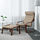 POÄNG - armchair and footstool, brown/Hillared beige | IKEA Hong Kong and Macau - PE631653_S1