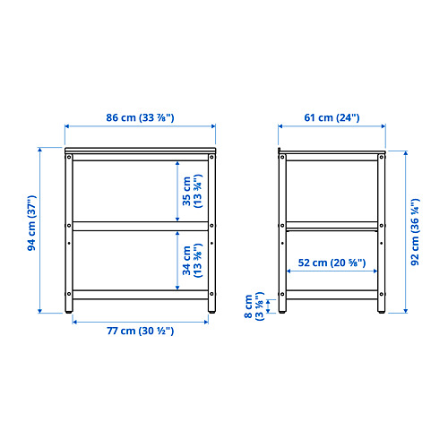 GRILLSKÄR kitchen island shelf unit